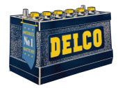 DELCO BATTERIES FLANGE SIGN<br