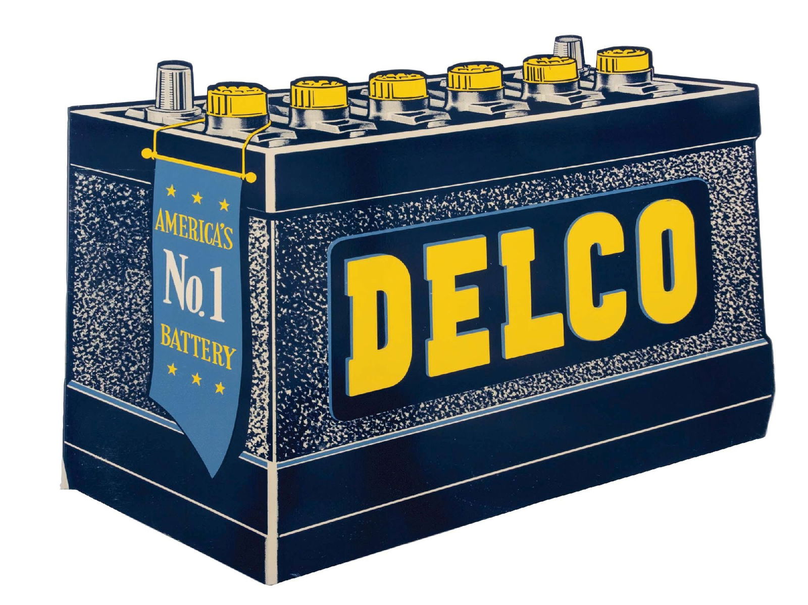 DELCO BATTERIES FLANGE SIGNDST. A