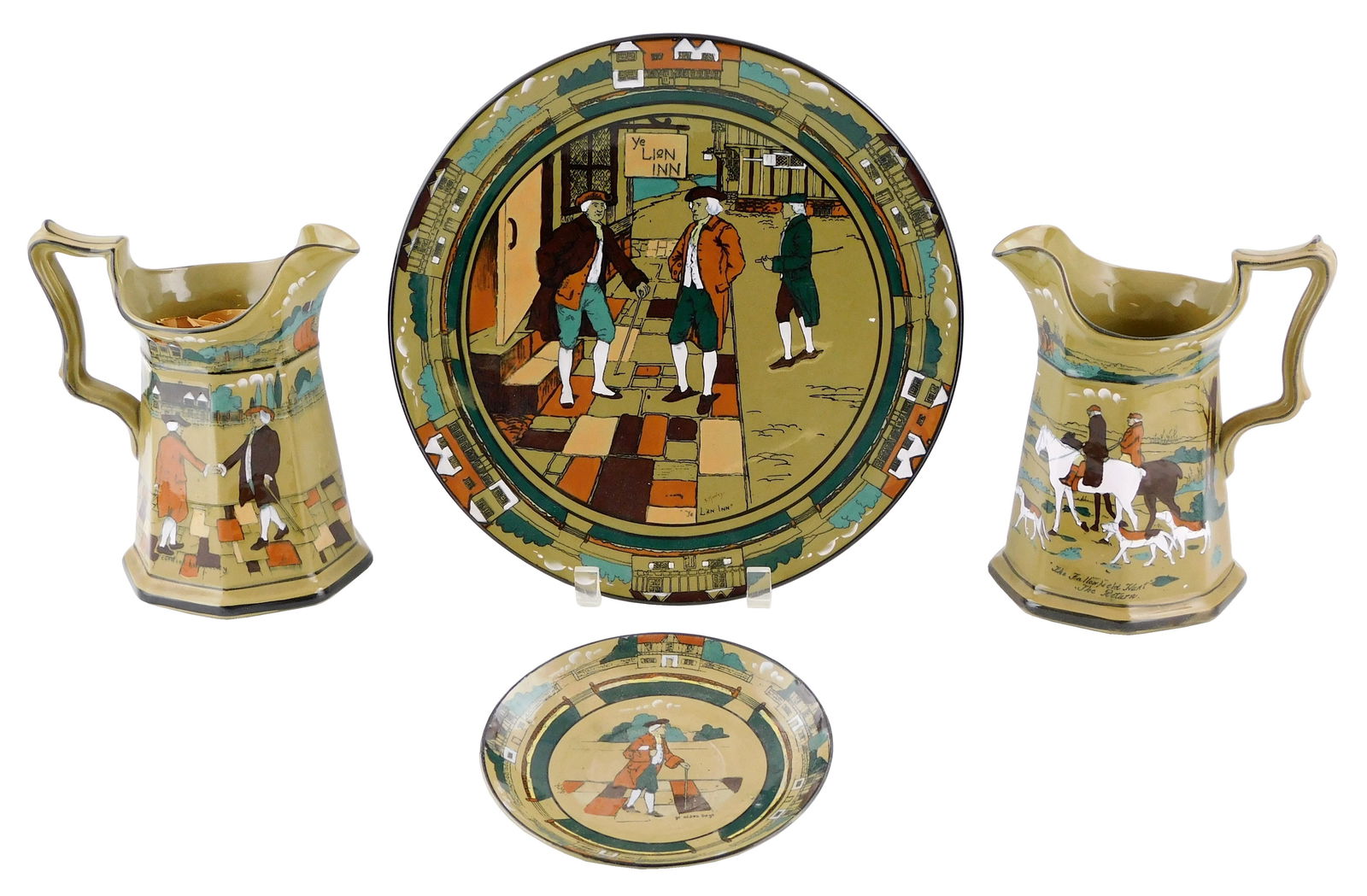 DELDARE BUFFALO POTTERY, FOUR
