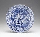 Delft blue and white Adam and