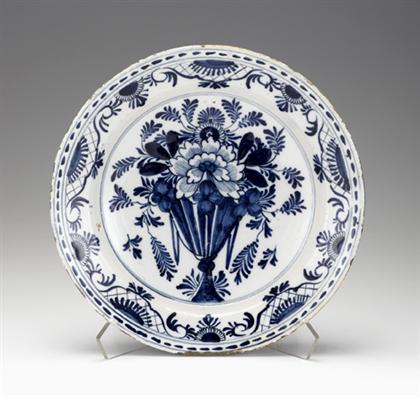 Delft blue and white charger   