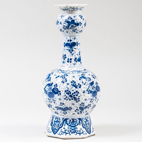 DELFT BLUE AND WHITE FACETED