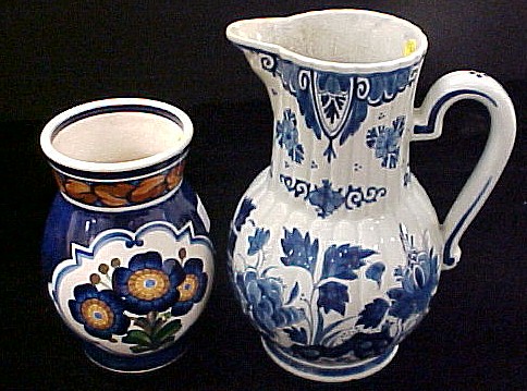 Delft blue and white pitcher 