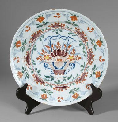 Delft charger, polychrome basket of