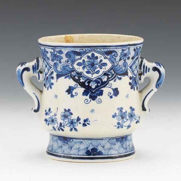 DELFT DOUBLE HANDLED VASE 4 ¾" x 6"