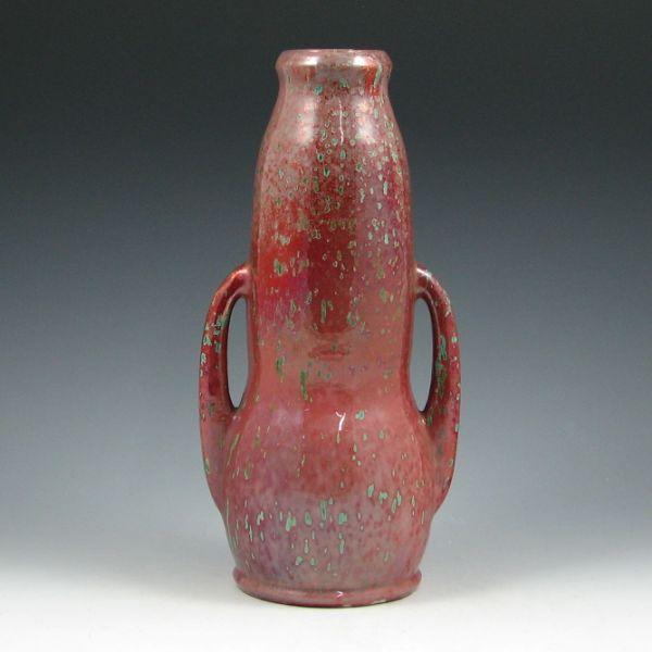 Delft handled vase in unusual and