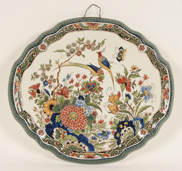 Delft polychrome platter/plaque;