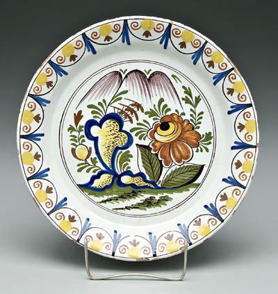 Delft polychrome shallow bowl,