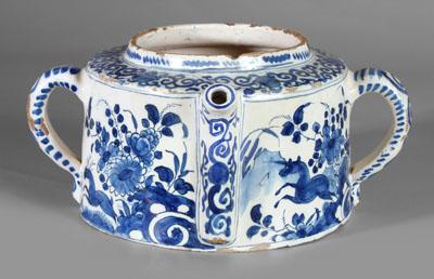 Delft posset pot, two-handled