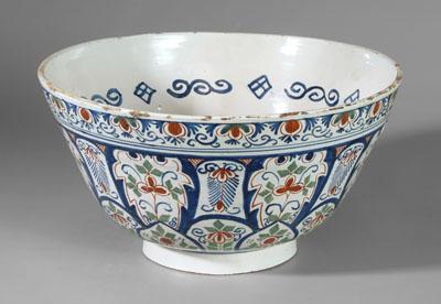 Delft punch bowl, profusely