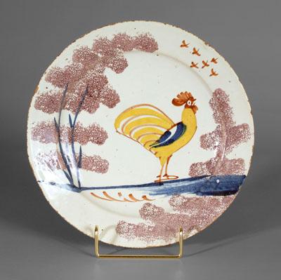 Delft rooster plate, standing