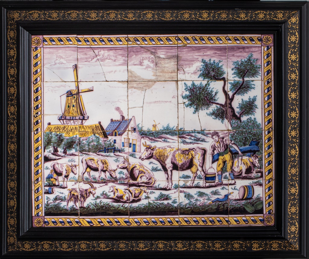 DELFT TILE PANEL FRAMED, 18TH