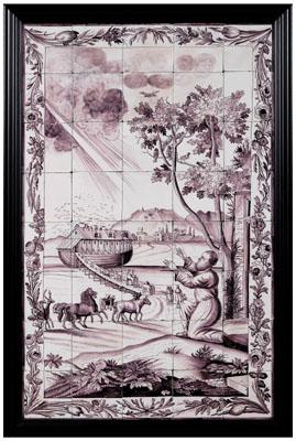Delft tile picture, Noah&#39;s Ark,