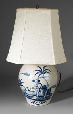 Delft tobacco jar, blue