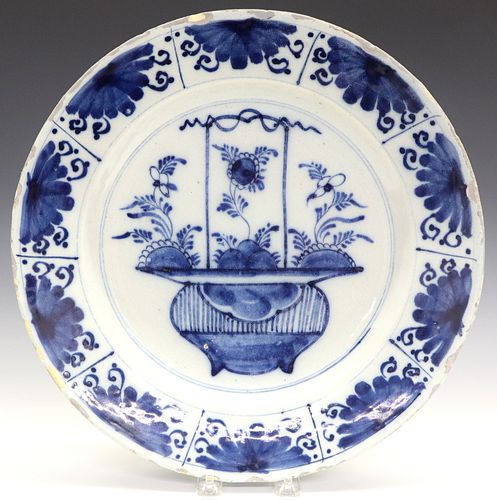 DELFT WARE CHARGERAn 18th Century