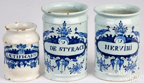 DELFTWARE APOTHECARY JARSThree