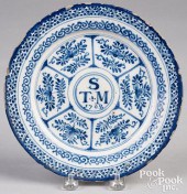 DELFTWARE MARRIAGE PLATEDelftw