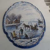 DELFTWARE PAINTED 'WINTER ESTU