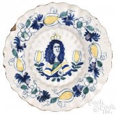 DELFTWARE ROYAL PORTRAIT LOBED