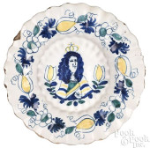 DELFTWARE ROYAL PORTRAIT LOBED