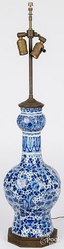 DELFTWARE TABLE LAMP 18TH