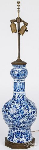 DELFTWARE TABLE LAMP 18TH C.<b