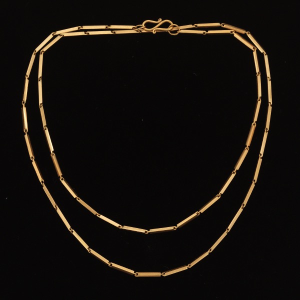 DELICATE BAR LINK NECKLACE  16"L 