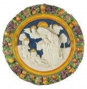 DELLA ROBIA-STYLE CERAMIC PLAQ
