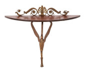 DEMI-LUNE WALL TABLE<br>Mahoga