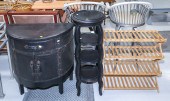 DEMILUNE CABINET & TWO FOUR-TI
