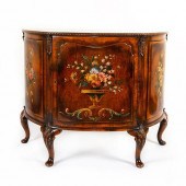 DEMILUNE COMMODE OR LIQUOR CAB