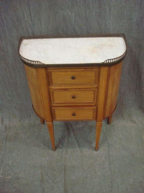 Demilune Marbletop & Galleried 3