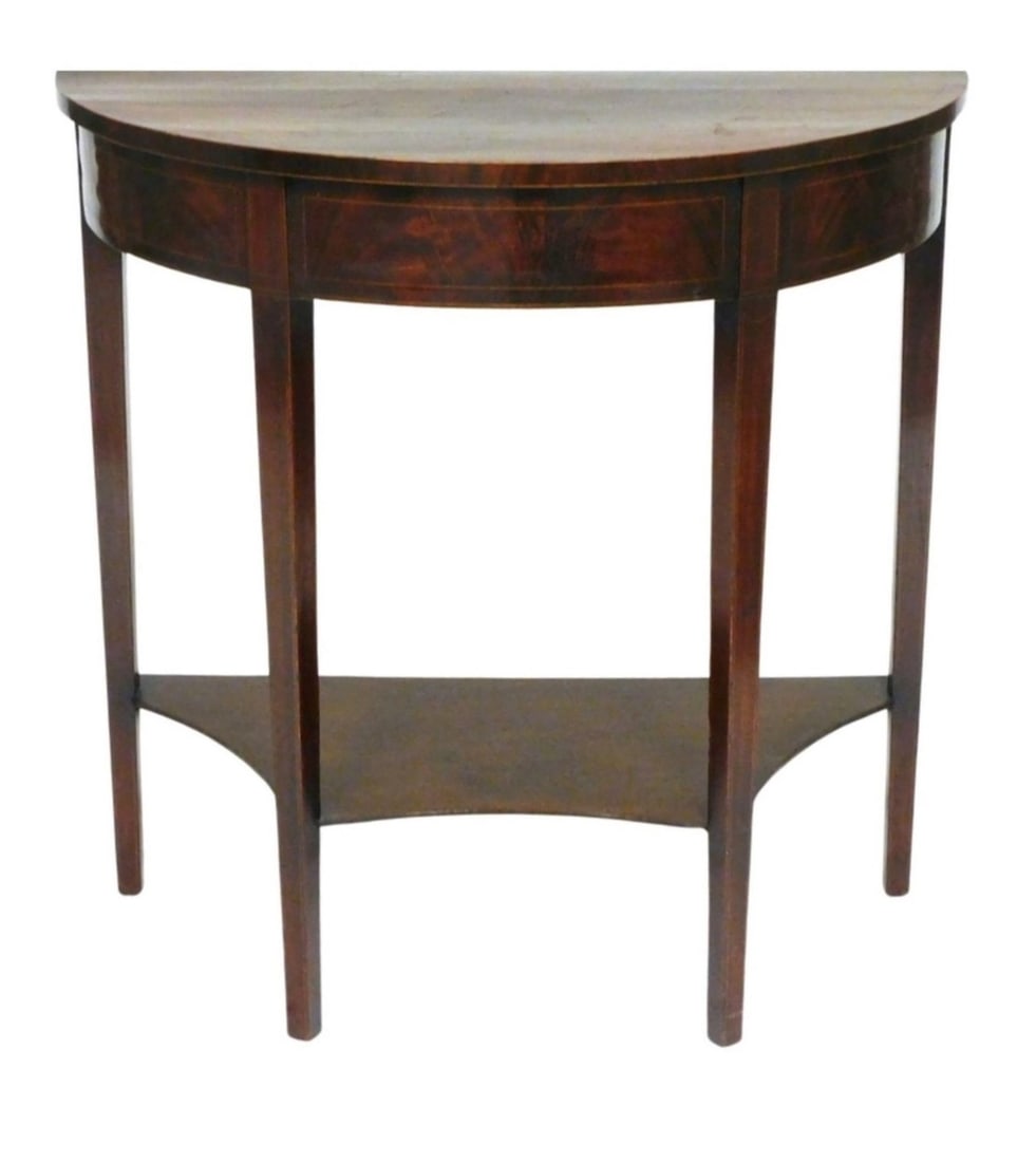 +DEMILUNE TABLE, ENGLISH, LATE 18TH