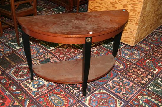 DEMILUNE TABLE WITH EBONIZED
