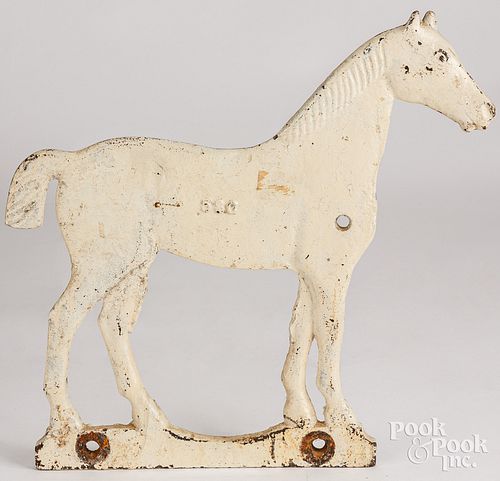 DEMPSTER PAINTED CAST IRON HORSE