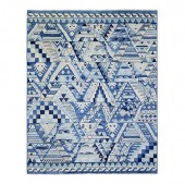 DENIM BLUE HAND KNOTTED WOOL A