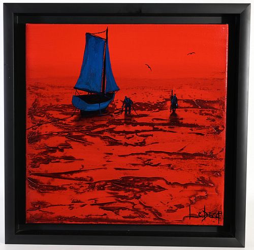 DENIS LEBECQ (B 1965) VOILE OUVERTE