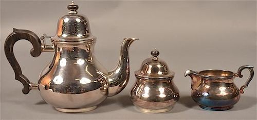 DENMARK STERLING THREE PIECE TEA