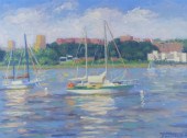 DENNIS BOILEAU SAILBOAT WITH C