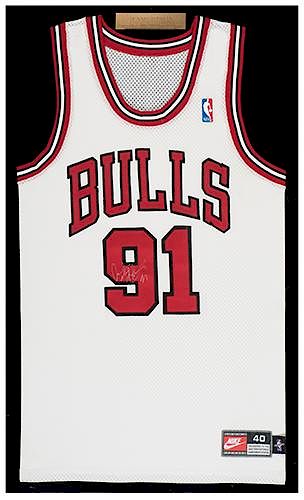 DENNIS RODMAN FRAMED SIGNED