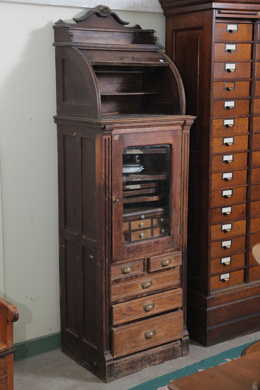 DENTAL CABINET. Oak having an