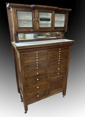 DENTAL CABINET: This antique o