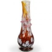 DEON SIGNED ART GLASS VASEDESC