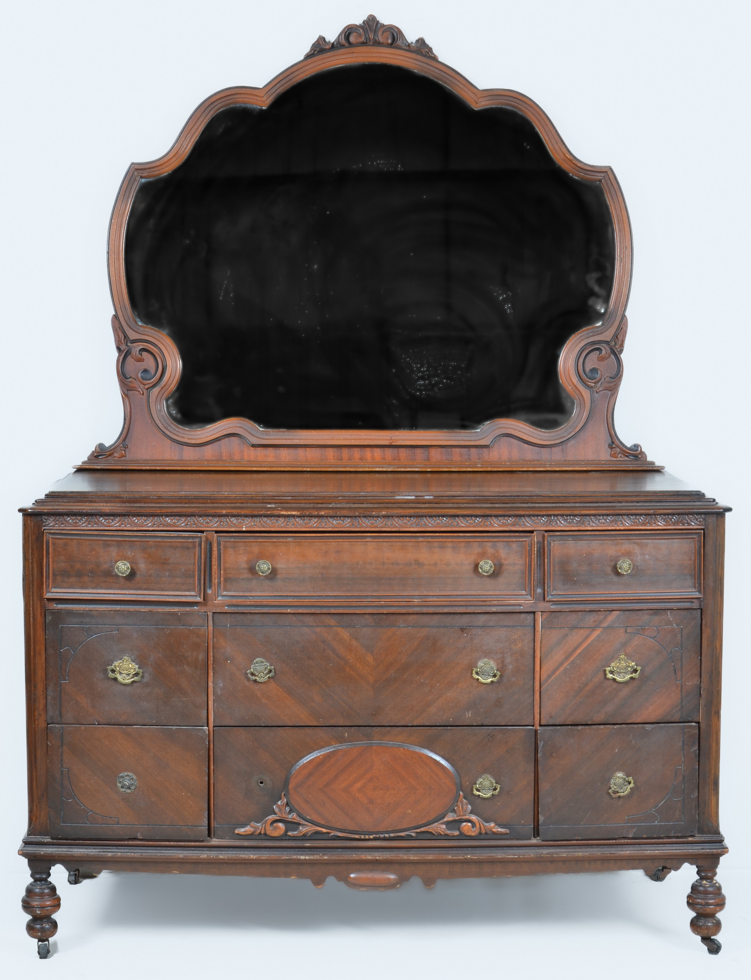 Depression dresser and mirror,