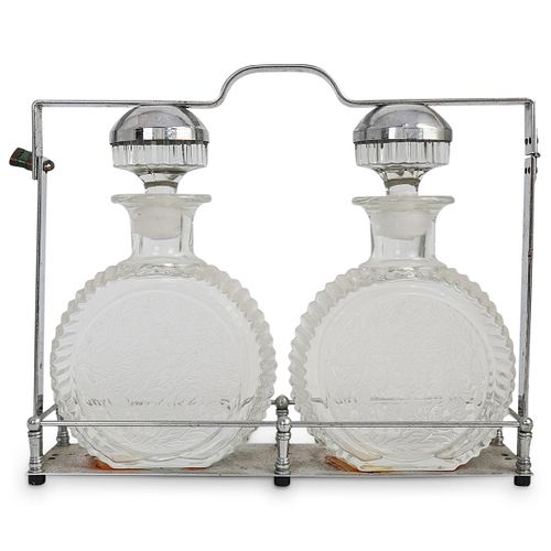 DEPRESSION GLASS LIQUOR DECANTERS