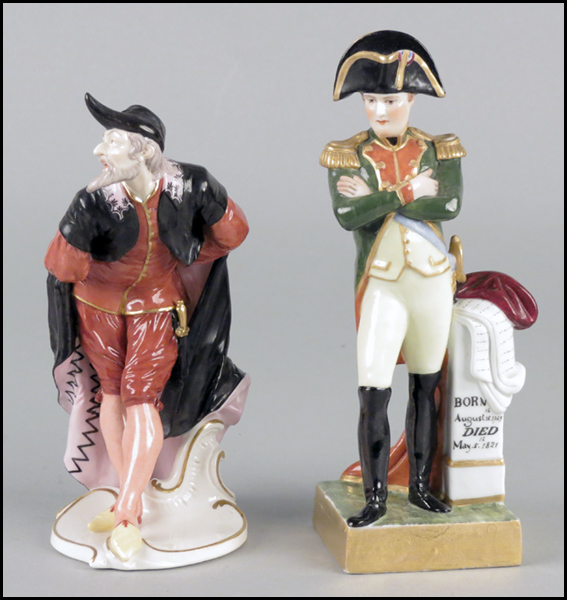 DERBY PORCELAIN FIGURE OF NAPOLEON.