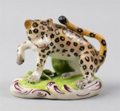 DERBY PORCELAIN MODEL OF A LEO