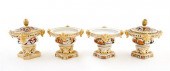 Derby porcelain potpourri urns