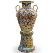 DERUTA CERAMIC MOSAIC URNDESCR