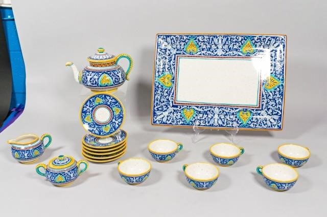 DERUTA ITALIAN MAJOLICA TEA SET AND